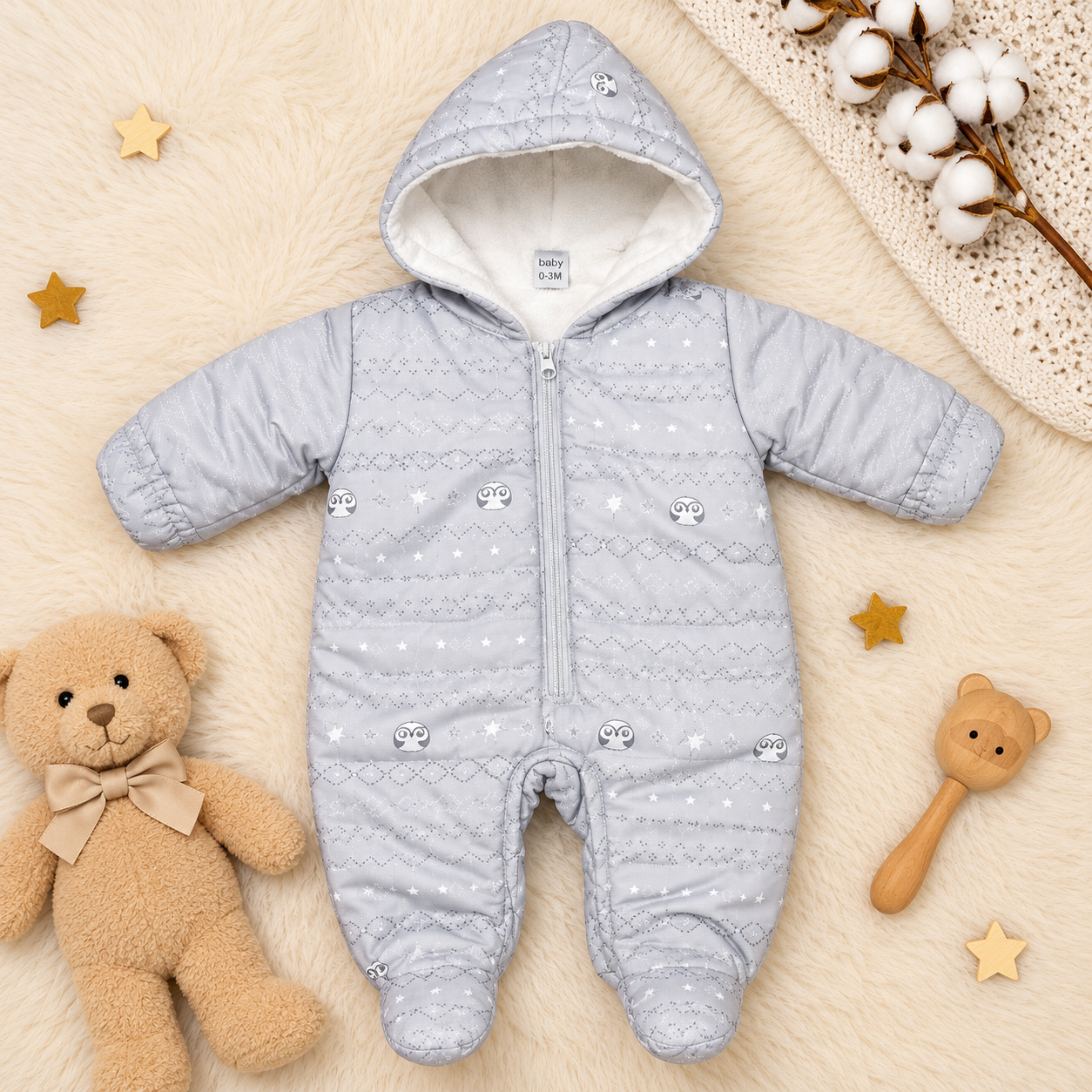 کاپشن سرهمی نوزادی خارجی برندbaby